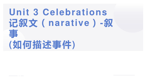 记叙文写作-高考题解析课件-2024届高考英语一轮复习