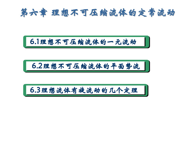 《流体力学》课件第六章理想不可压缩流体的定常流动