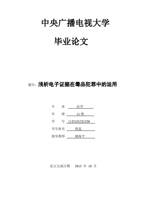 浅析电子证据在毒品犯罪中的运用 2