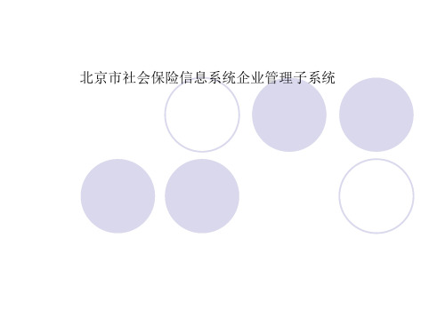 北京市社会保险信息系统企业管理子系统