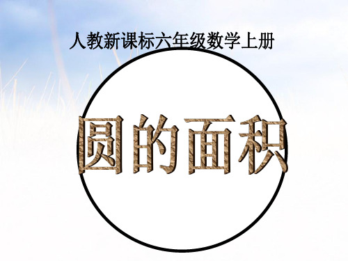 2021人教版六年级数学上册《圆的面积》优质课课件 (2).ppt