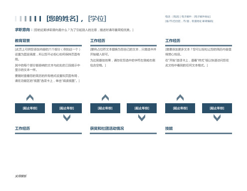 简历时间表(横向)【模板】