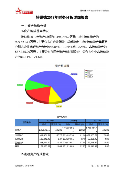 特锐德2019年财务分析详细报告