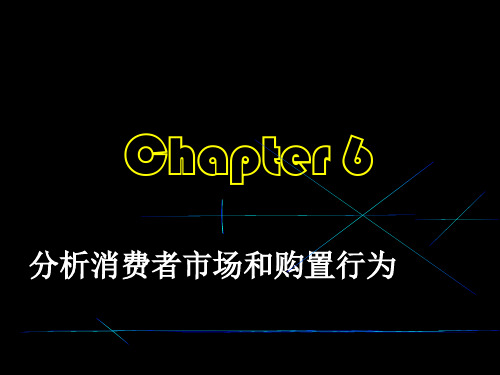 分析消费者市场和购买行为