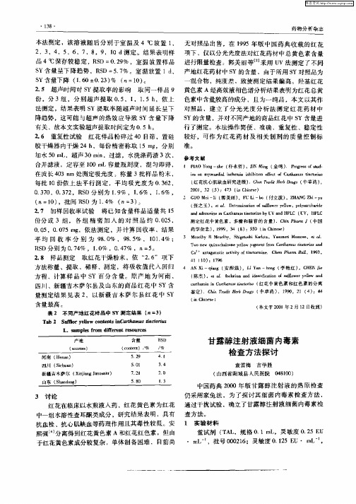 甘露醇注射液细菌内毒素检查方法探讨