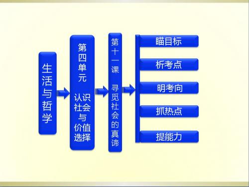 高考政治一轮复习生活与哲学第四单元第十一课寻觅社会的真谛课件