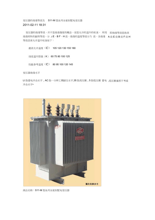 变压器的绝缘等级及S11.docx