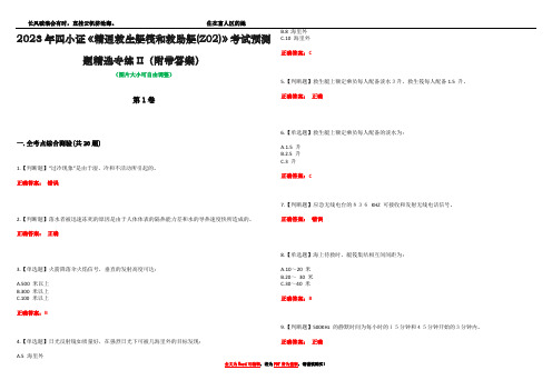 2023年四小证《精通救生艇筏和救助艇(Z02)》考试预测题精选专练II(附带答案)_4