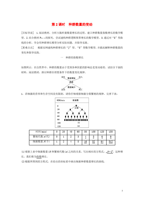 2018_2019版高中生物第3章生物群体的动态平衡第1节种