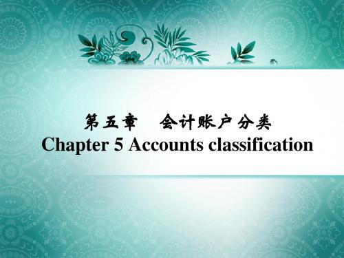 第五章 会计账户分类