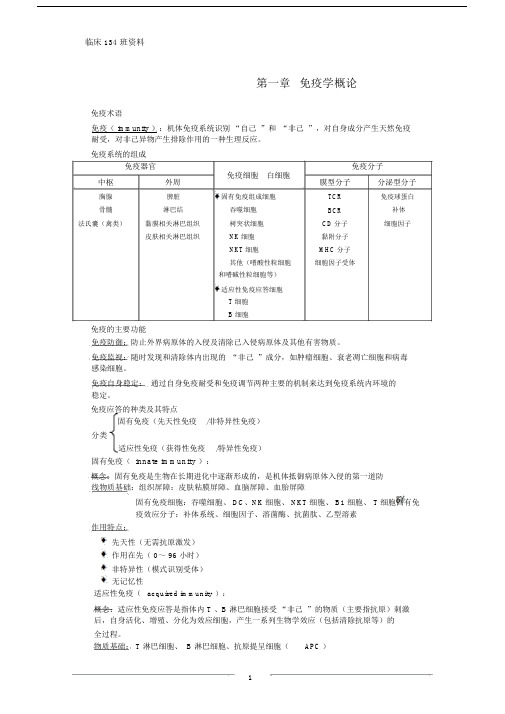 (完整word版)医学免疫学重点整理.doc