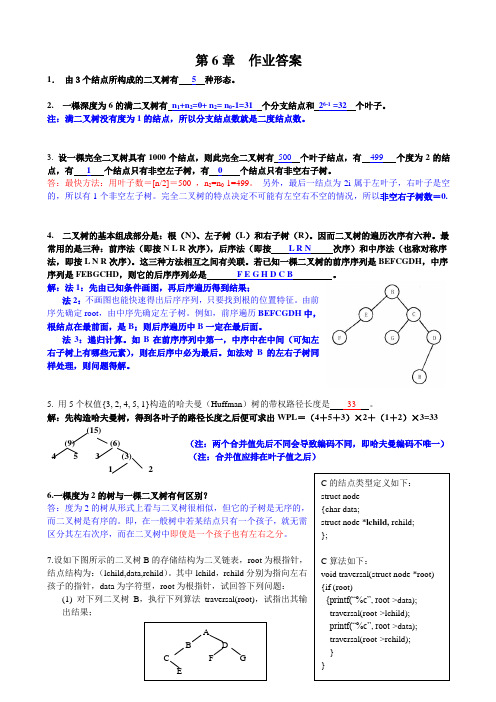 数据结构第6章作业答案