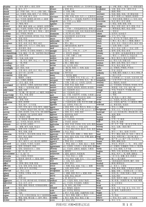 俞敏洪：四级词汇词根-联想记忆法(Excel版本)