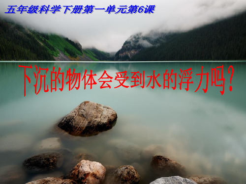 五年级下册科学课件1.6 下沉的物体会受到水的浮力吗教科版 (1)