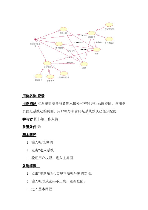 图书管理系统用例描述文档