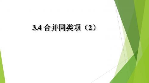 3.4合并同类项(2)