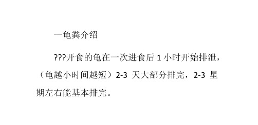龟粪便的病