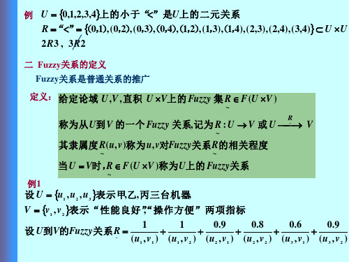 fuzzy模糊数学