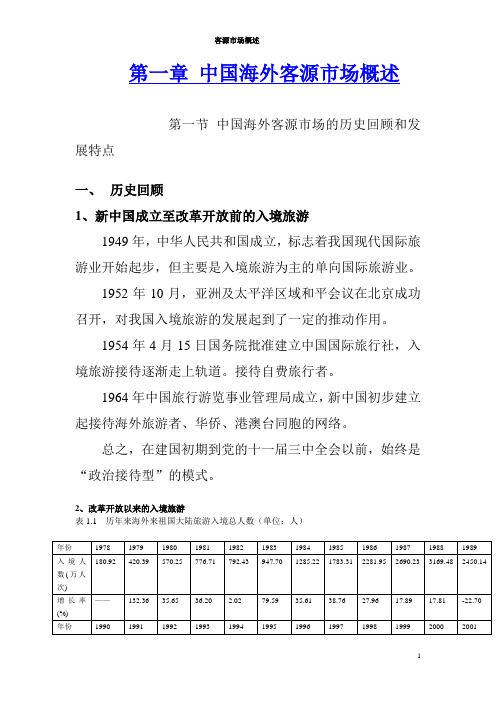 最新客源国概况讲义