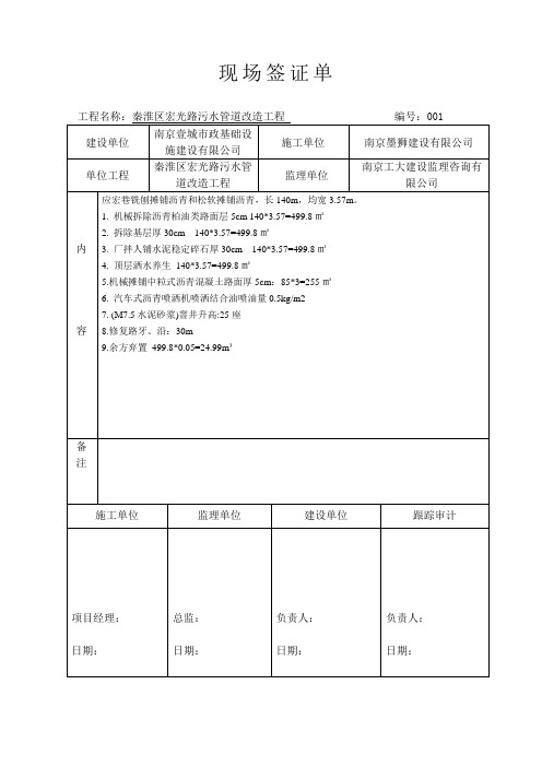 签证样表