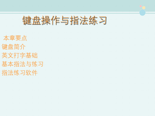 〖2021年整理〗《知识拓展键盘操作与指法练习课程总结》完整版教学课件PPT