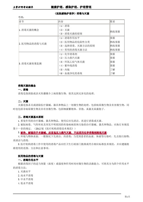 主管护师考试辅导健康护理、感染护理、护理管理 3041