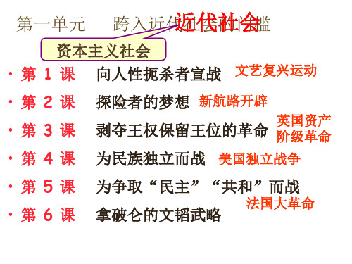 九年级历史上册北师大版课件：第1-2课 向人性扼杀者宣战 探险者的梦想(共25张PPT)