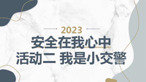 蒙沪版小学六年级上综合实践活动 安全在我心中 活动二 我是小交警