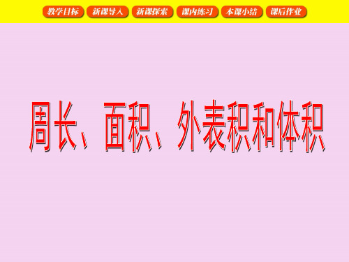 复习整理各种几何图形的周长面积表面积及体积公式ppt课件