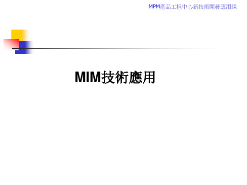 MIM 技术应用