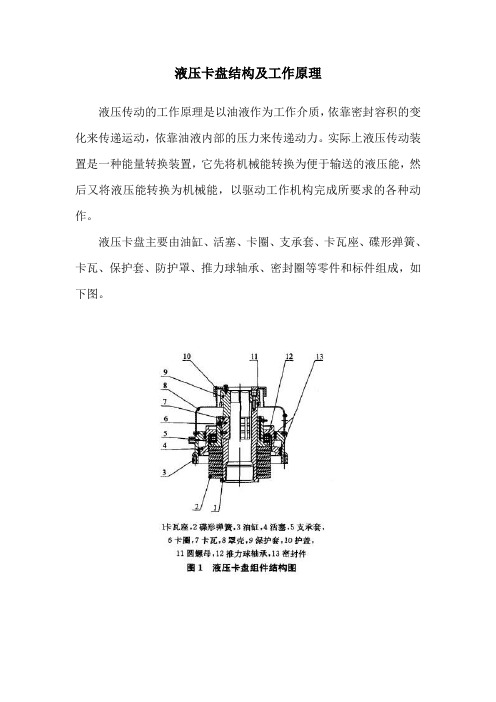 液压卡盘结构及工作原理