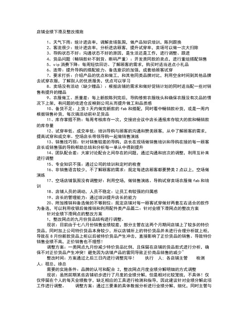 销售业绩整改报告