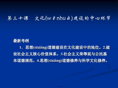 创新设计高考政治一轮复习课件文化建设的中心环节