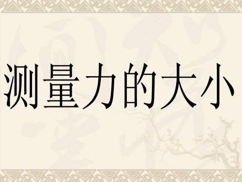 4.4测量力的大小