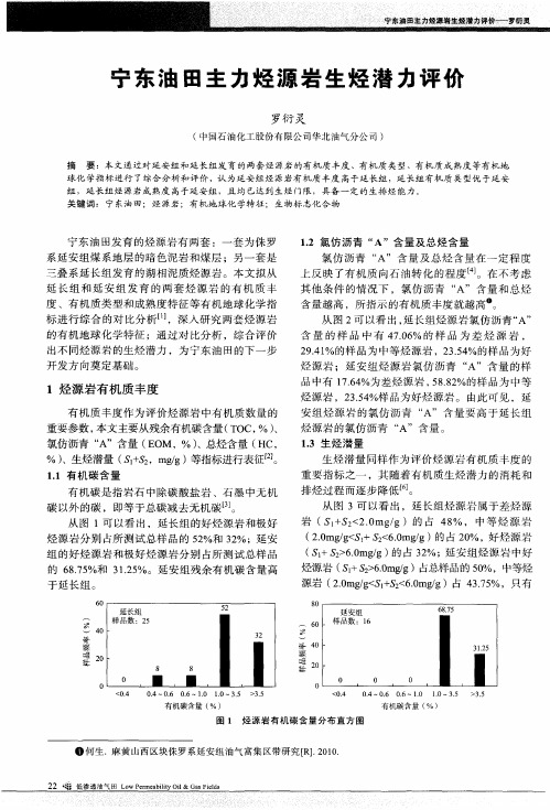 宁东油田主力烃源岩生烃潜力评价