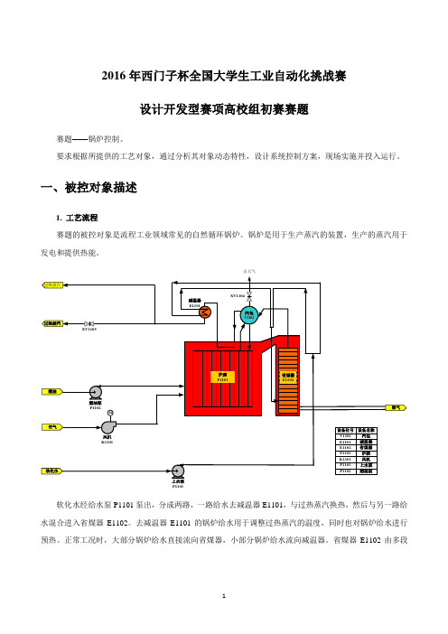 2016年西门子杯全国大学生工业自动化挑战赛