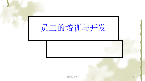 人力资源培训和开发第三章课件