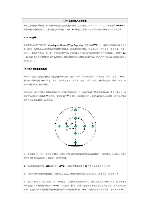 LED芯片的生产工艺流程