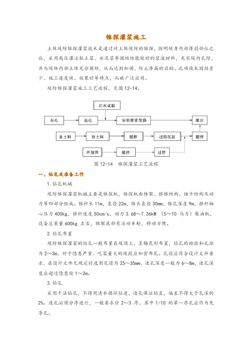 锥探灌浆施工