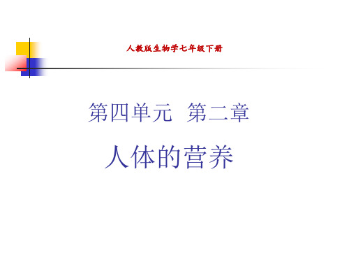 第二章、人体的营养复习目标课件PPT