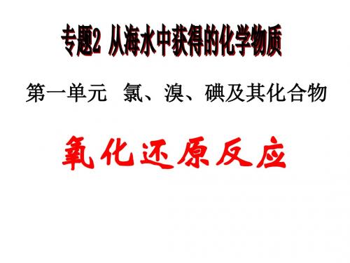 苏教版化学必修一教学课件专题2第1单元第3节氧化还原反应 (共10张PPT)