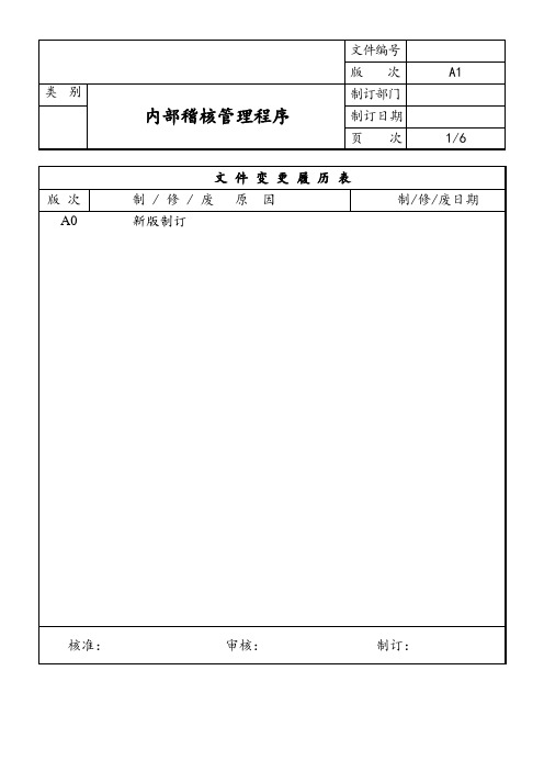 内部稽核管理程序