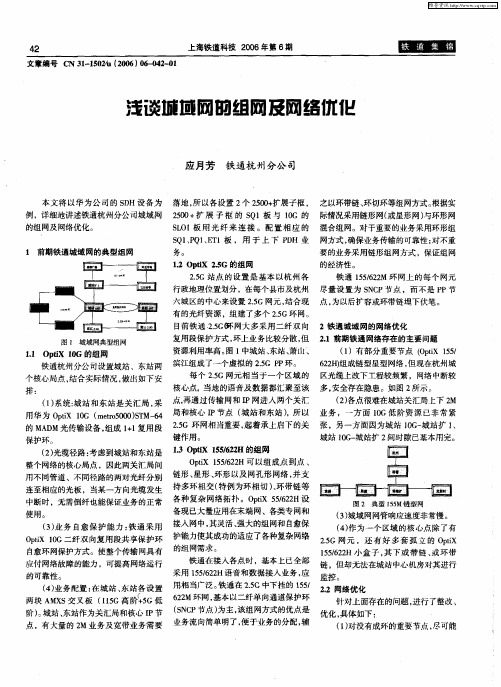 浅谈城域网的组网及网络优化