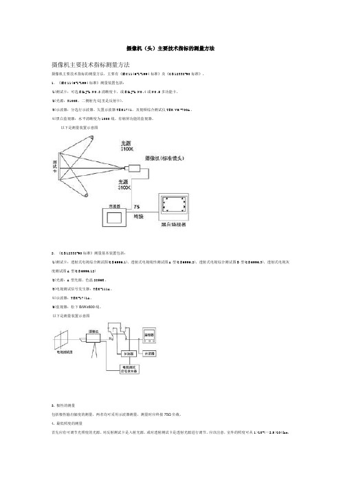 摄像头的技术指标的测量方法