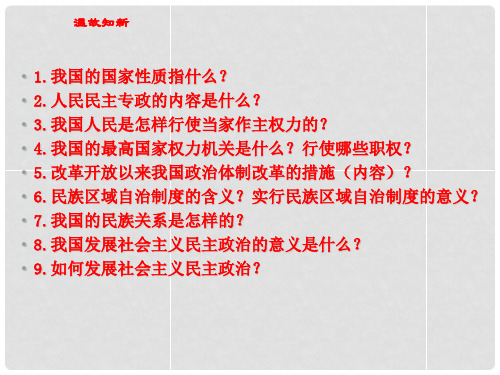 九年级政治全册 9.2 广泛的民主权利课件 苏教版