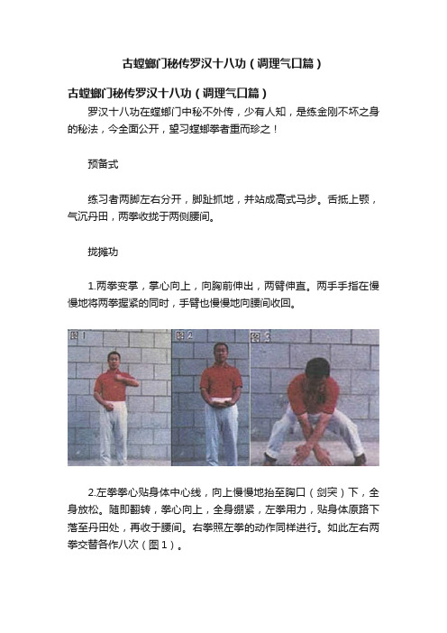 古螳螂门秘传罗汉十八功（调理气口篇）