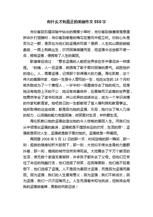 有什么才有真正的美丽作文550字