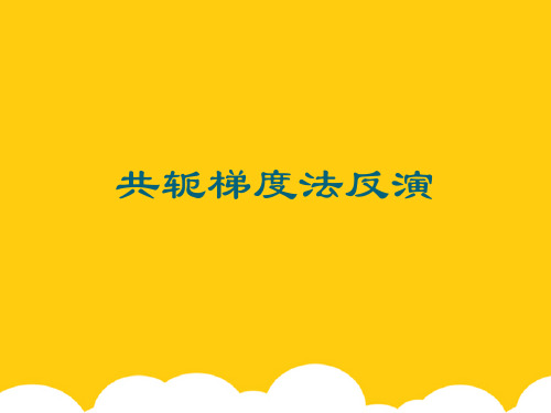 【实用】共轭梯度法反演PPT资料