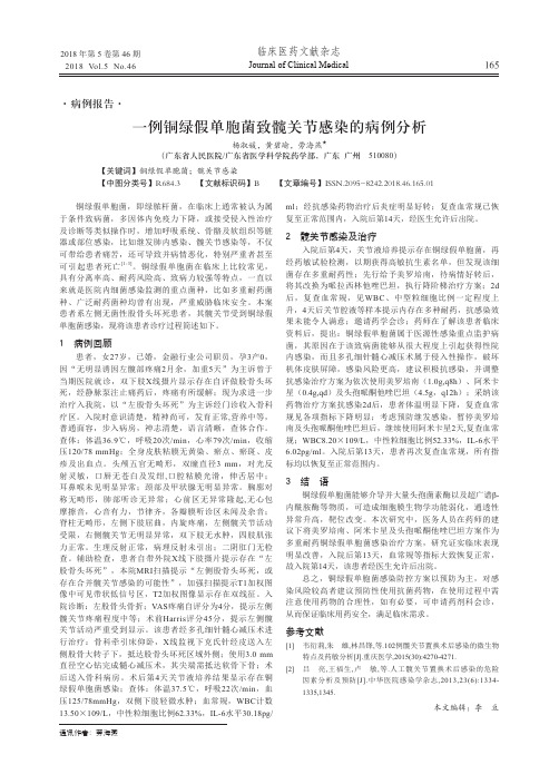 一例铜绿假单胞菌致髋关节感染的病例分析