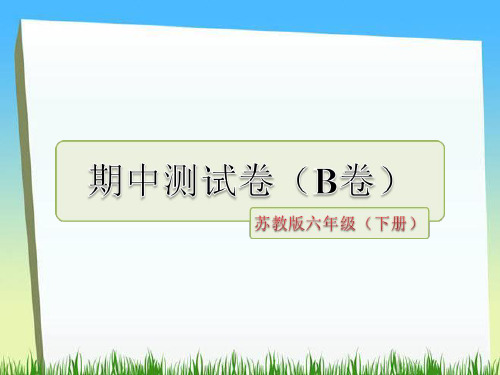 六年级下册语文测试课件期中测试卷(b卷)｜苏教版 (共19张PPT)